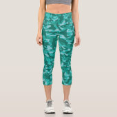Leggings Capri Camouflage bleu persan (Recto)