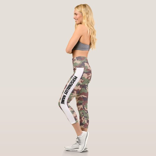 Leggings Capri Camouflage Brown terrestre PERSONNALISER (Gauche)