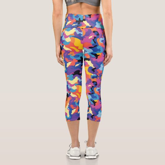 Leggings Capri Camouflage coloré (Verso)