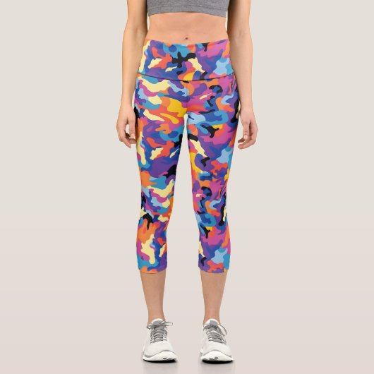 Leggings Capri Camouflage coloré (Recto)