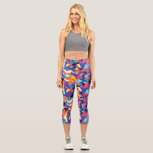 Leggings Capri Camouflage coloré