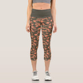 Leggings Capri Camouflage de corail mignon (Recto)