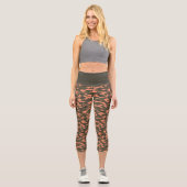Leggings Capri Camouflage de corail mignon (Recto)