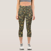 Leggings Capri Camouflage de forêt (Recto)