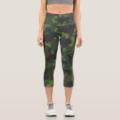 Leggings Capri Camouflage de l'armée verte (Recto)