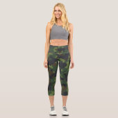 Leggings Capri Camouflage de l'armée verte (Recto)
