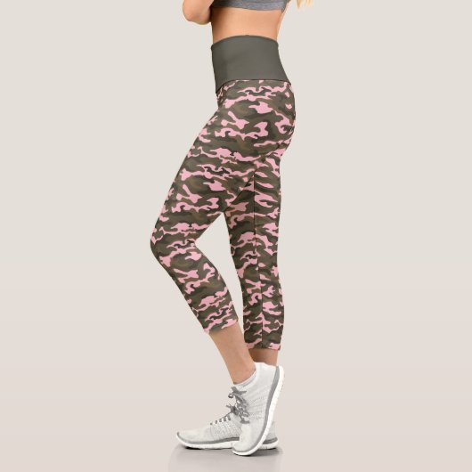 Leggings Capri Camouflage en camo rose bonbon (Gauche)