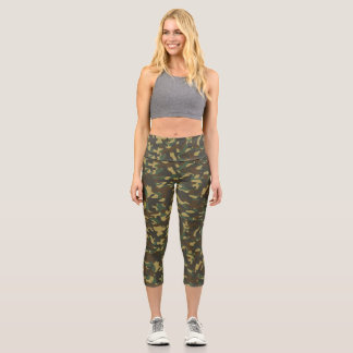 Leggings Capri Camouflage forestier