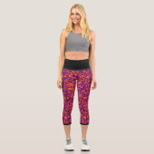 Leggings Capri Camouflage lumineux d'Halloween (Recto)