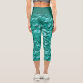 Leggings Capri Camouflage Persan Bleu (Verso)