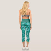 Leggings Capri Camouflage Persan Bleu (Verso)