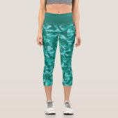 Leggings Capri Camouflage Persan Bleu (Recto)