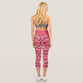 Leggings Capri Camouflage rose Capris haut taille (Verso)