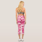 Leggings Capri Camouflage rose doux PERSONNALISER (Verso)