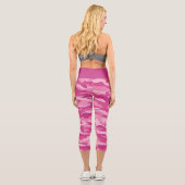 Leggings Capri Camouflage rose mignon (Verso)