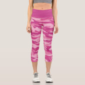 Leggings Capri Camouflage rose mignon (Recto)