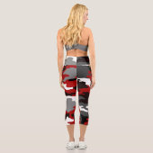 Leggings Capri Camouflage rouge (Verso)
