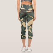 Leggings Capri Camouflage vert (Verso)