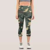 Leggings Capri Camouflage vert (Recto)