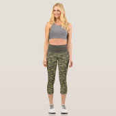Leggings Capri Camouflage vert Camo mignon (Recto)