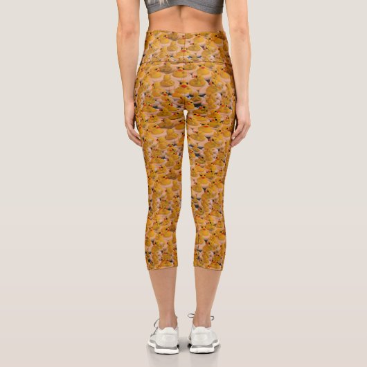 Leggings Capri Canards jaunes en caoutchouc (Verso)