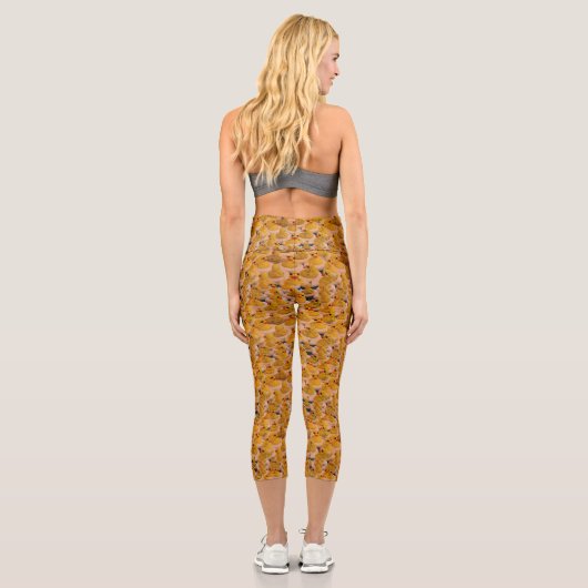 Leggings Capri Canards jaunes en caoutchouc (Verso)