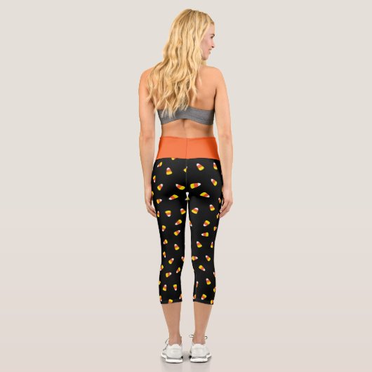 Leggings Capri Candy Corn Black Imprimé Legging Capris (Verso)