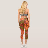 Leggings Capri Capri à haut taille orange (Verso)