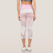 Leggings Capri Capri élégant à taille élevée avec Or Rose unique (Verso)