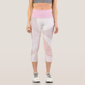 Leggings Capri Capri élégant à taille élevée avec Or Rose unique (Recto)