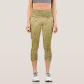 Leggings Capri Capri feuille d'or (Recto)