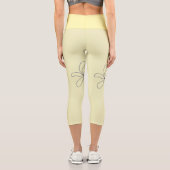 Leggings Capri capri fleur jaune (Verso)