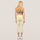 Leggings Capri capri fleur jaune (Verso)