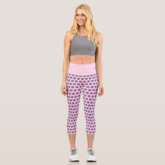 Leggings Capri Capri géométrique haut-taille - Design élégant (Recto)