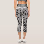 Leggings Capri Capri imprimé haut taille élégant et polyvalent (Verso)