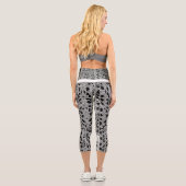 Leggings Capri Capri imprimé haut taille élégant et polyvalent (Verso)