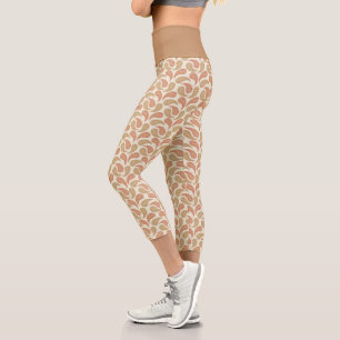 Leggings Capri Capri Motif Brown à la vanille
