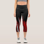 Leggings Capri Capri noir rouge blanc (Recto)