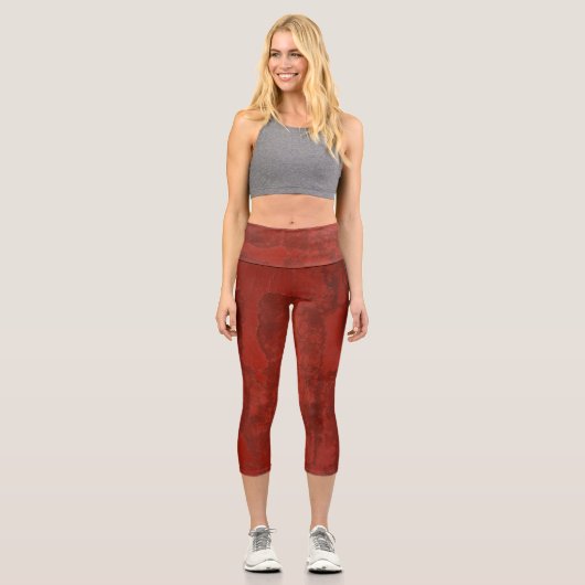 Leggings Capri Capri rouge rouillé (Recto)