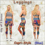 Leggings Capri CAPRI STYLE LEGINGS - "3 Domes" - Paul Klee Art<br><div class="desc">Une image artistique intitulée "Ville aux trois domaines" - (1914) de l'artiste Paul Klee (1879 - 1940) est présentée sur ces Leggings colorés de style Capri. Disponible en cinq tailles pour femmes (XS, S, M, L, XL). Voir la description "À propos de ce produit" ci-dessous pour des informations générales sur...</div>