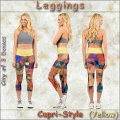 Leggings Capri CAPRI STYLE LEGINGS - "3 Domes" - Paul Klee Art