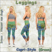 Leggings Capri CAPRI STYLE LEGINGS - Irises - Bleu - van Gogh