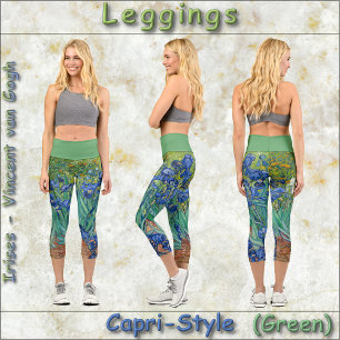 Leggings Capri CAPRI STYLE LEGINGS - Irises - Bleu - van Gogh
