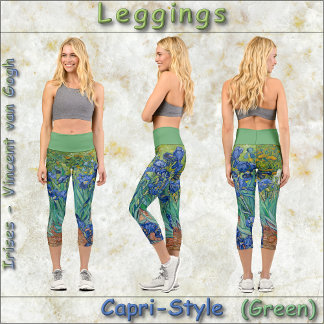 Leggings Capri CAPRI STYLE LEGINGS - Irises - Bleu - van Gogh