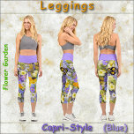 Leggings Capri CAPRI STYLE LEGINGS - "Jardin Fleur"<br><div class="desc">Une image d'art floral intitulée "Jardin de fleurs" est présentée sur ces Leggings colorés. Disponible en cinq tailles pour femmes (XS, S, M, L, XL). Voir la description "À propos de ce produit" ci-dessous pour des informations générales sur le dimensionnement et le produit. L'image florale couvre l'ensemble de la paire...</div>
