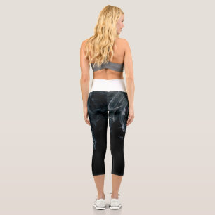Leggings Capri Capris à haut taille de fumée