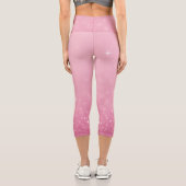 Leggings Capri Capris à haute taille Parties scintillant rose (Verso)