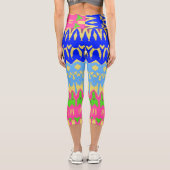 Leggings Capri Capris, A multicolor trendy fabric pattern design (Verso)
