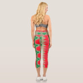 Leggings Capri Capris, A multicolor trendy fabric pattern design (Verso)