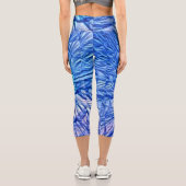 Leggings Capri Capris Abstrait bleu clair (Verso)